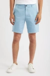 Ag Wanderer 8.5-inch Stretch Cotton Chino Shorts In Blue