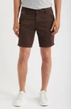 Ag Wanderer 8.5-inch Stretch Cotton Chino Shorts In Black