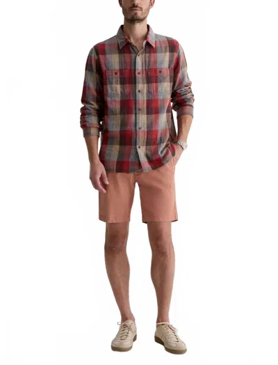 Ag Wanderer Slim Trouser Short In Sulfur Faded Salmon In Brown