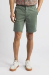 Ag Wanderer Stretch Cotton Chino Shorts In Green Meadows