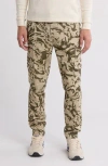 Ag Wells Cargo Pants In Topographical Map Green Multi