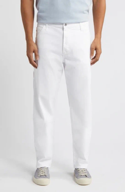 Ag Wells Relaxed Tapered Carpenter Jeans In White