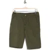 Ag Wes Cotton & Linen Shorts In Sulfur Desert Pine