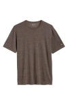 Ag Wesley Crewneck T-shirt In Stone Brown