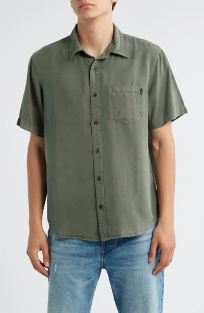 Ag Wesley Short Sleeve Button-up Shirt In Green