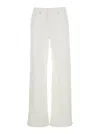 Ag White Jeans With Belt Loops And Logo Patch On The Rear In White