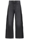 Ag Jeans Wide Fit Dark Grey Jeans With Five-pocket Design And Belt Loops In Gray