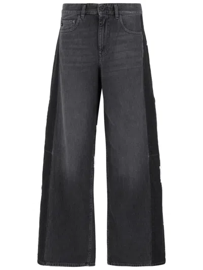 AG WIDE FIT DARK GREY JEANS WITH FIVE-POCKET DESIGN AND BELT LOOPS