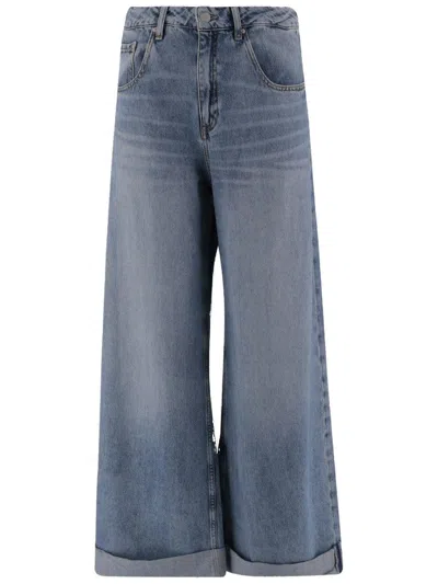 AG WIDE LEG COTTON DENIM JEANS