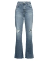 Ag Jeans Woman Jeans Blue Size 30 Cotton, Polyurethane In Blue