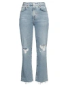 Ag Jeans Woman Jeans Blue Size 28 Cotton, Polyurethane In Blue