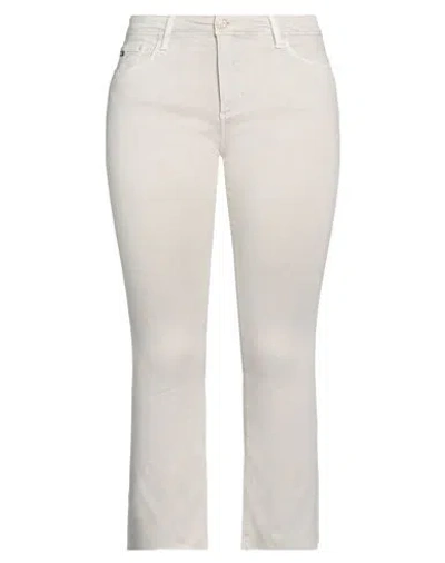 Ag Jeans Woman Jeans Light Grey Size 30 Cotton, Viscose, Polyester, Elastane