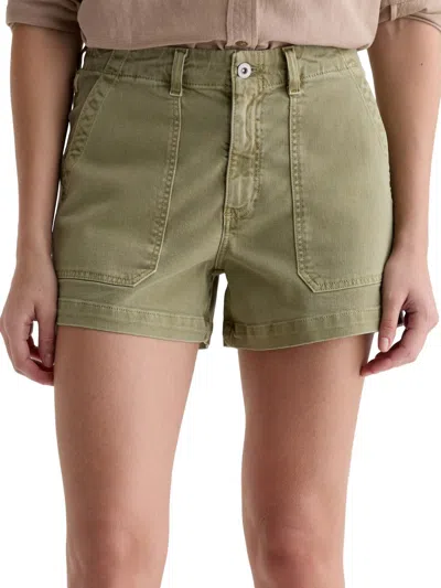 Ag Women's Analeigh Twill Denim Shorts In Sulfur Basil