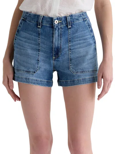 AG WOMEN'S ANALEIGH WASHED DENIM HIGH-RISE SHORTS