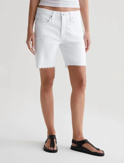 Ag Women's Boyfriend Mid Rise Bermuda Short In White