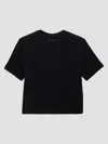Ag Charli Boxy Linen Blend T-shirt In Black