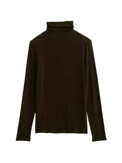 Ag Women's Chels Cotton Turtleneck Sweater In Brown