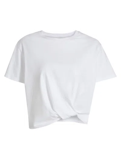 Ag Women's Ciara Cotton-blend Crop T-shirt In True White