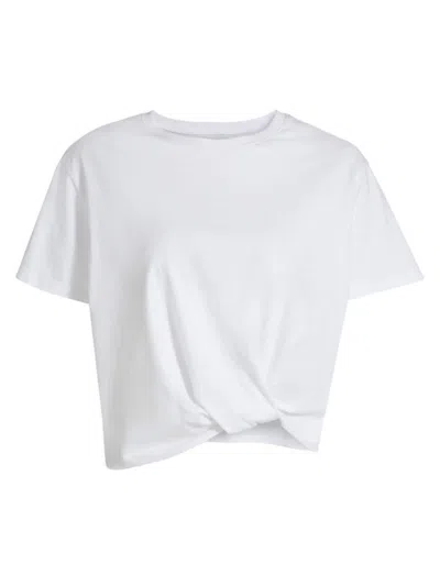 Ag Women's Ciara Cotton-blend Crop T-shirt In White