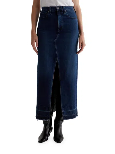 Ag Women's Davina Denim High-rise Midi-skirt