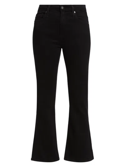 Ag Women's Farrah Mid-rise Stretch Cropped Boot-cut Jeans In Black