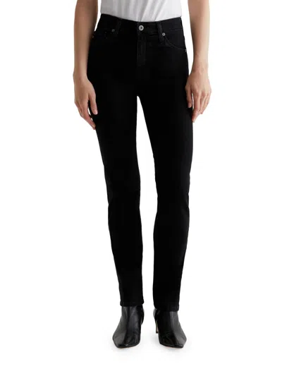 Ag Women's Mari Mid-rise Stretch Skinny Jeans In Black