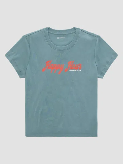 Ag Sadie Slogan-print T-shirt In Blue