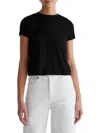 Ag Women's Sadie Cropped Crewneck T-shirt In True Black