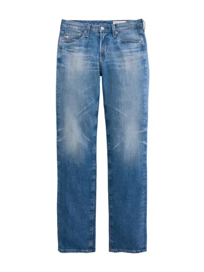 Ag Sandra Low Rise Straight Leg Jean In 15 Years Regal In Blue