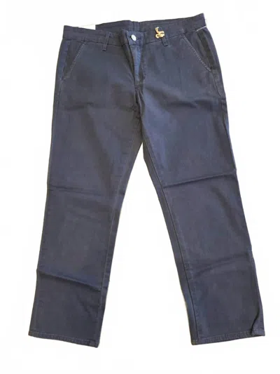 Ag Women's Slim Khaki Crop Jeans In Navy In Blue