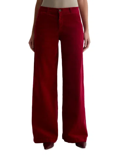 Ag Women's Stella Mid-rise Corduroy Palazzo Pants