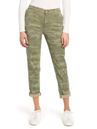 Ag Women's The Caden Pants In Camo Cactus Green In Black