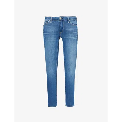 Ag Womens 18 Yrs Vinte Legging Ankle Five-pockets Straight-leg High-rise Stretch-denim Blend Jeans