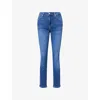 Ag Womens  Prima Cigarette Denim Jeans In Blue