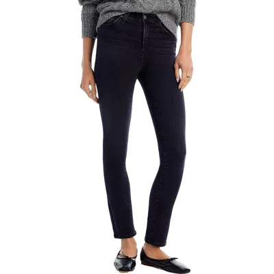 Ag Mari High Rise Slim Straight Jeans In Grey