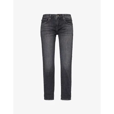 Ag Womens Ex Boyfriend Brand-patch Straight-leg Low-rise Stretch-denim Jeans Park Row