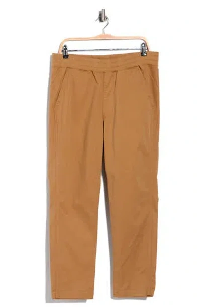 Ag Wyatt Cotton Blend Pants In Brown