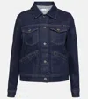 Ag X Emrata Jerrie Denim Jacket In Blue