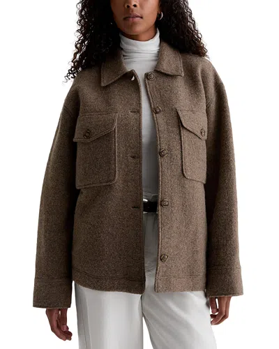Ag Zola Relaxed Shirt Jacket In Brown