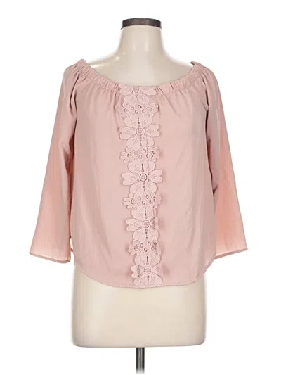 Pre-owned A'gaci 3/4 Sleeve Blouse In Pink