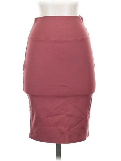 Pre-owned A'gaci Casual Skirt In Burgundy