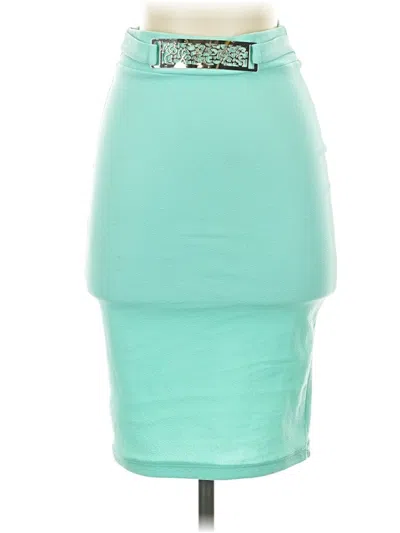 Pre-owned A'gaci Casual Skirt In Teal
