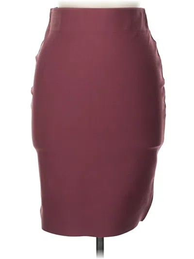 Pre-owned A'gaci Formal Skirt In Burgundy
