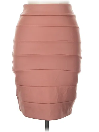 Pre-owned A'gaci Formal Skirt In Tan