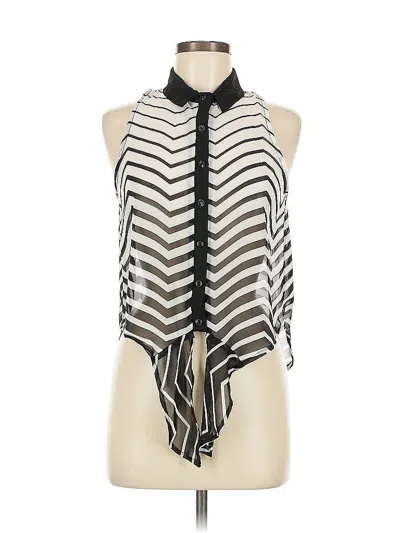 Pre-owned A'gaci Sleeveless Blouse In White