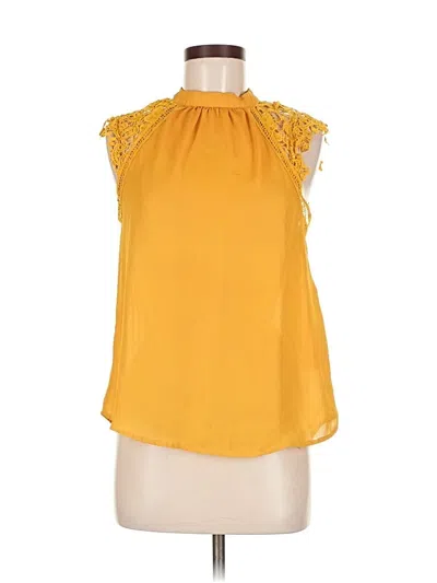 Pre-owned A'gaci Sleeveless Blouse In Yellow
