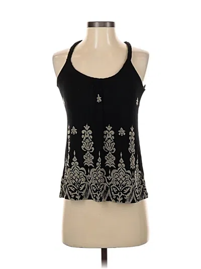 Pre-owned A'gaci Sleeveless Top Black Halter Neckline Tops