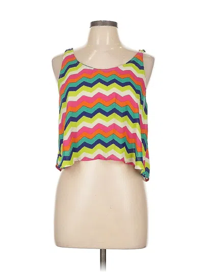 Pre-owned A'gaci Tank Top Green Strapless Neckline Tops