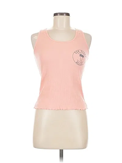 Pre-owned A'gaci Tank Top Pink Halter Neckline Tops
