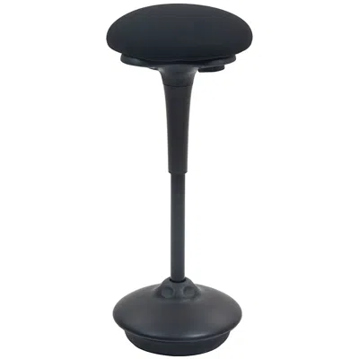 Agah Backless Wobble Chair, Adjustable Active Ergonomic Stool Chair, With Rocking Motion, Padded, Black